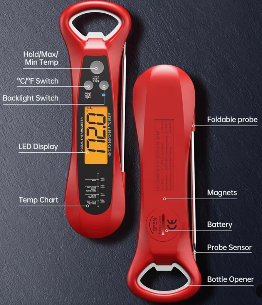 Waterproof Digital Meat Thermometer