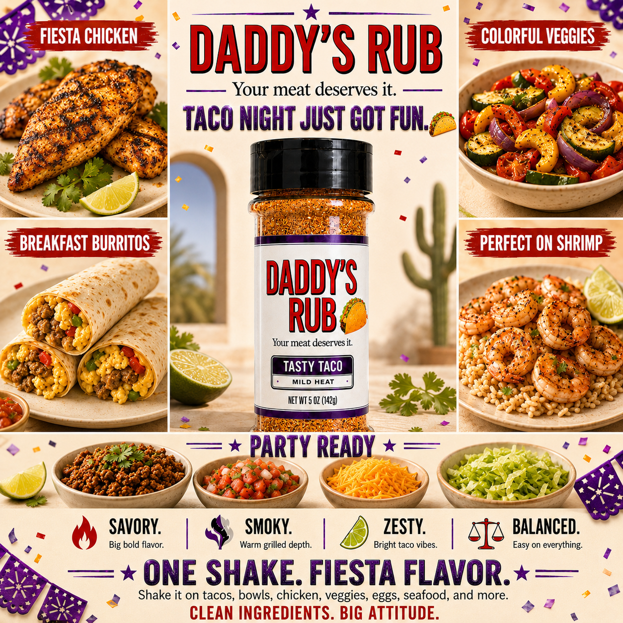 Daddy's Rub - Tasty Taco Seasoning